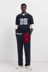 Springfield Chino lino rayas straight fit azul