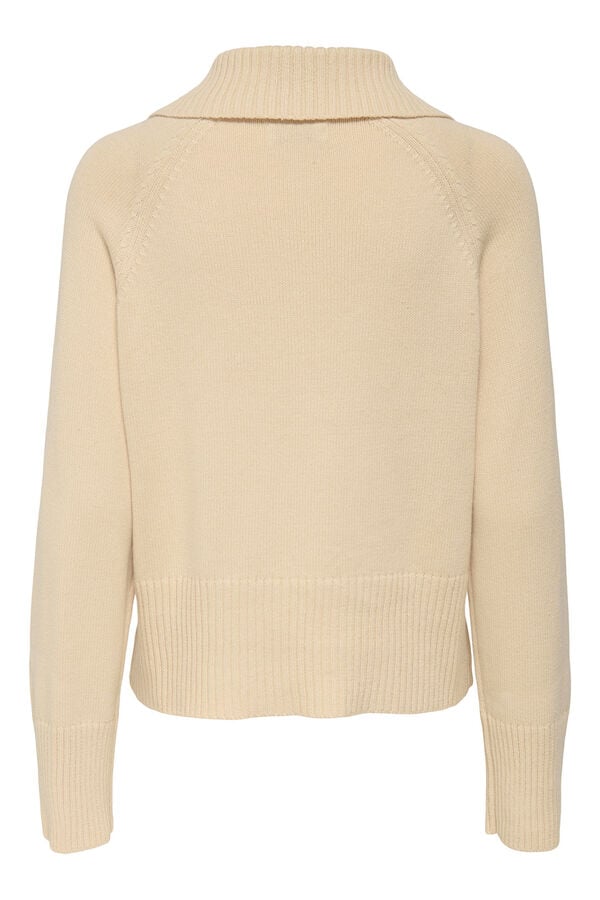 JDY Jersey cuello polo gris