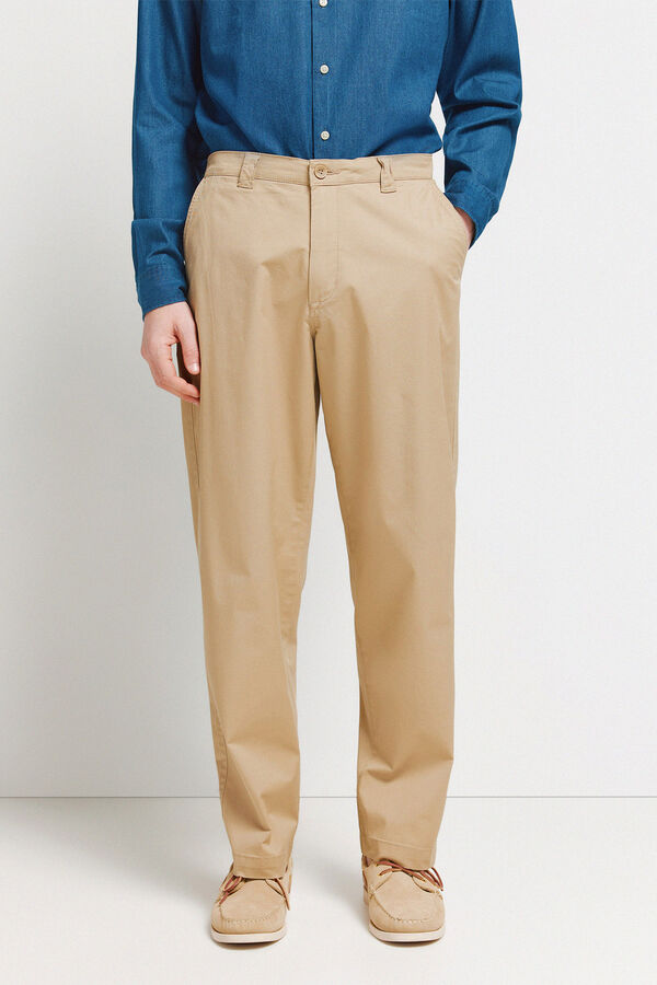 Springfield Pantal&oacute;n ligero straight fit beige