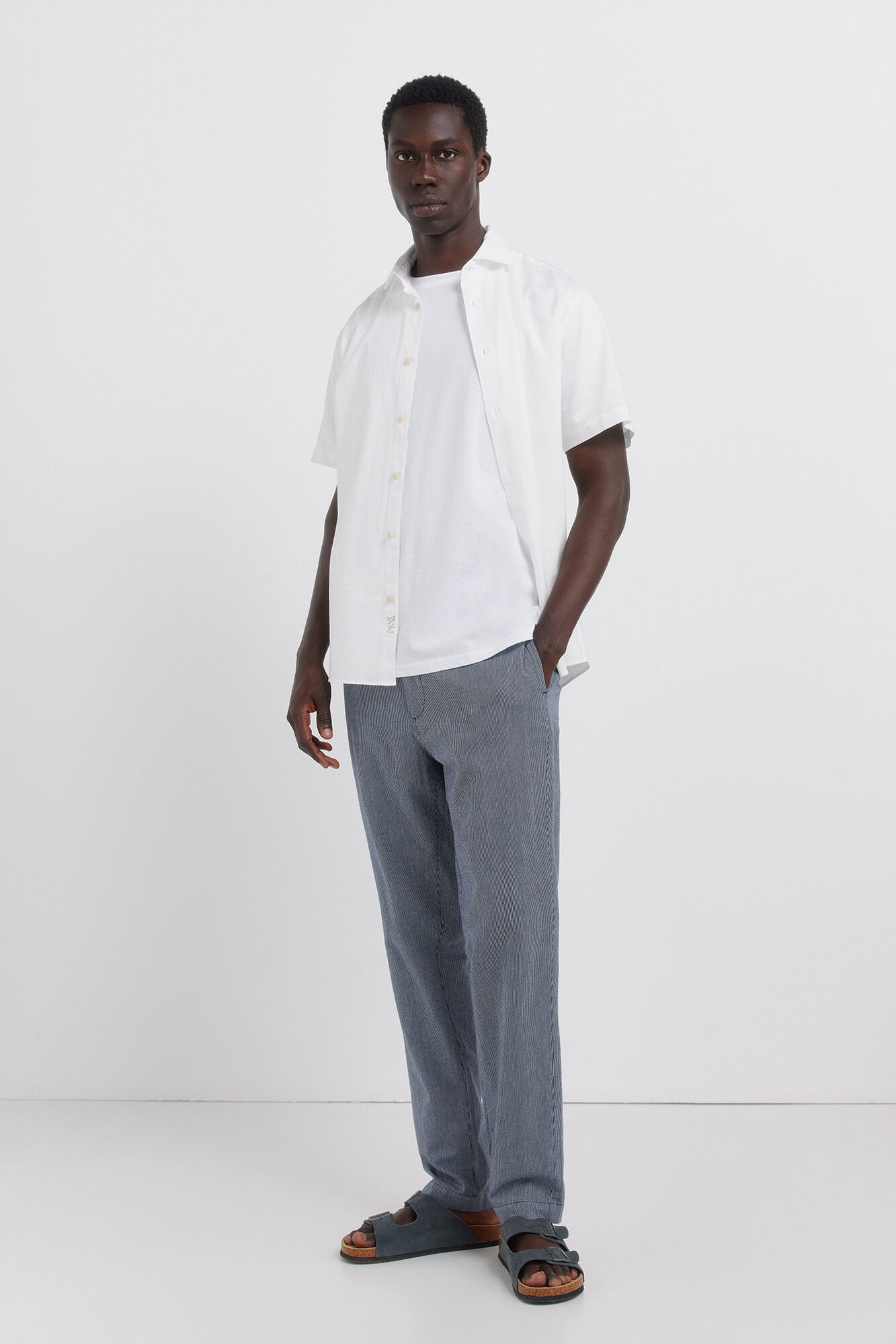 Springfield Chino lino rayas straight fit
