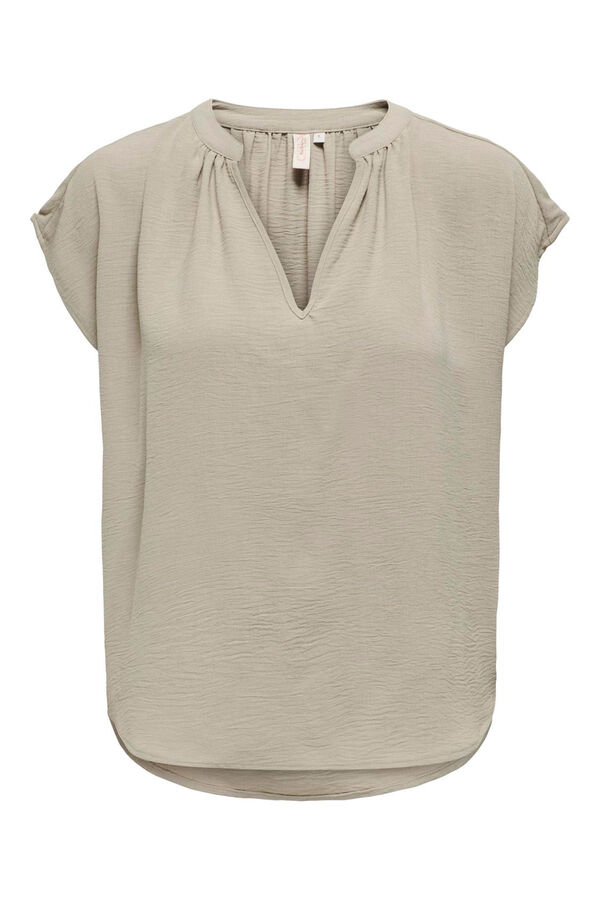 Only Top escote en V amarillo