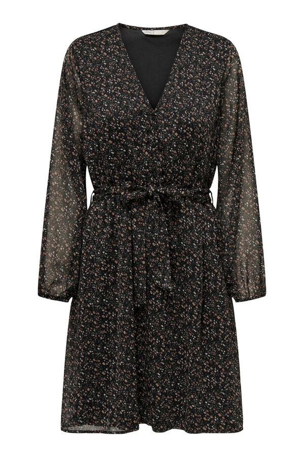 Only Vestido curto de gaze cru