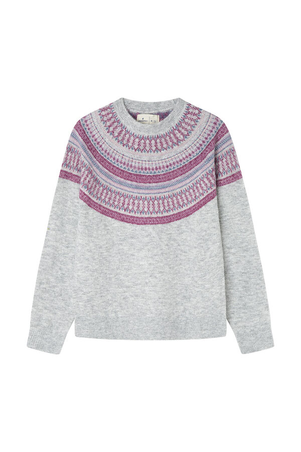 Springfield Jersey cenefas jacquard violeta gris