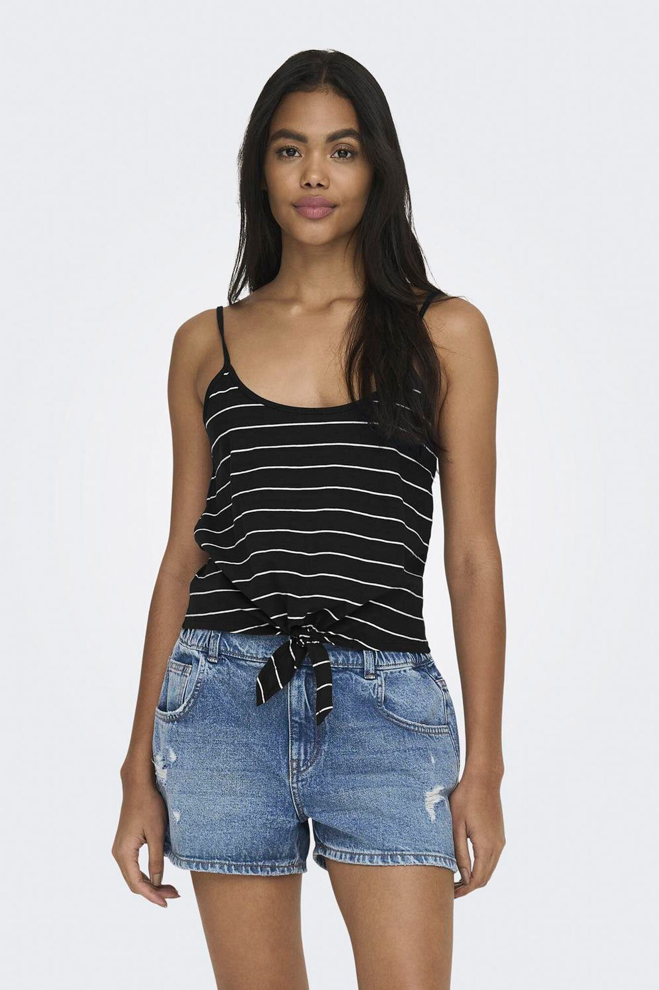 Only Camiseta tirantes nudo