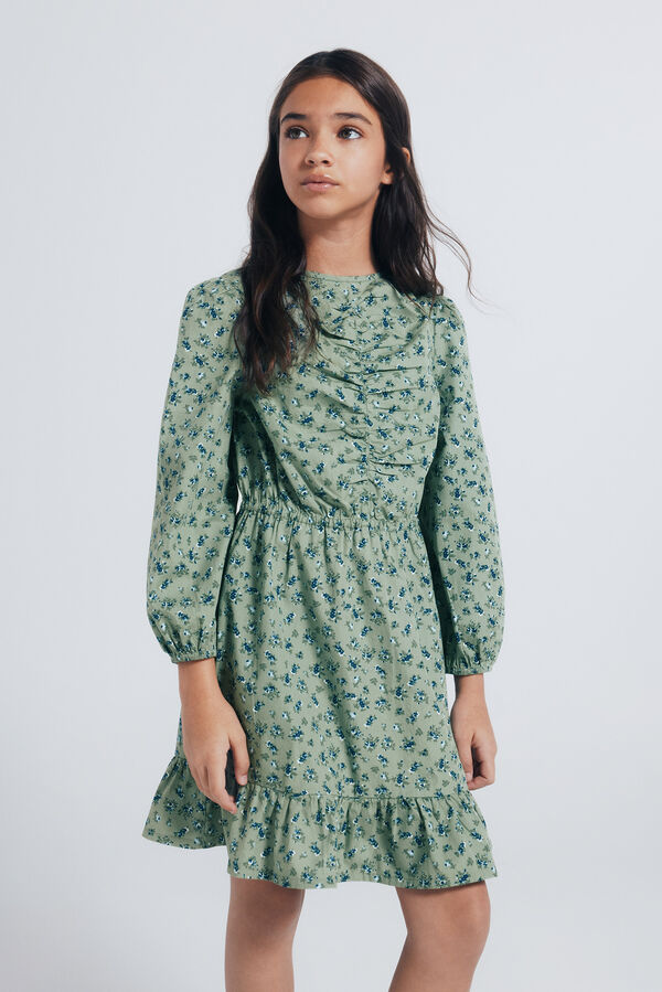 Springfield Kids Vestido flores ni&ntilde;a verde