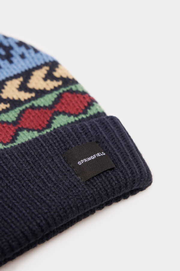 Springfield Gorro beanie jacquard navy