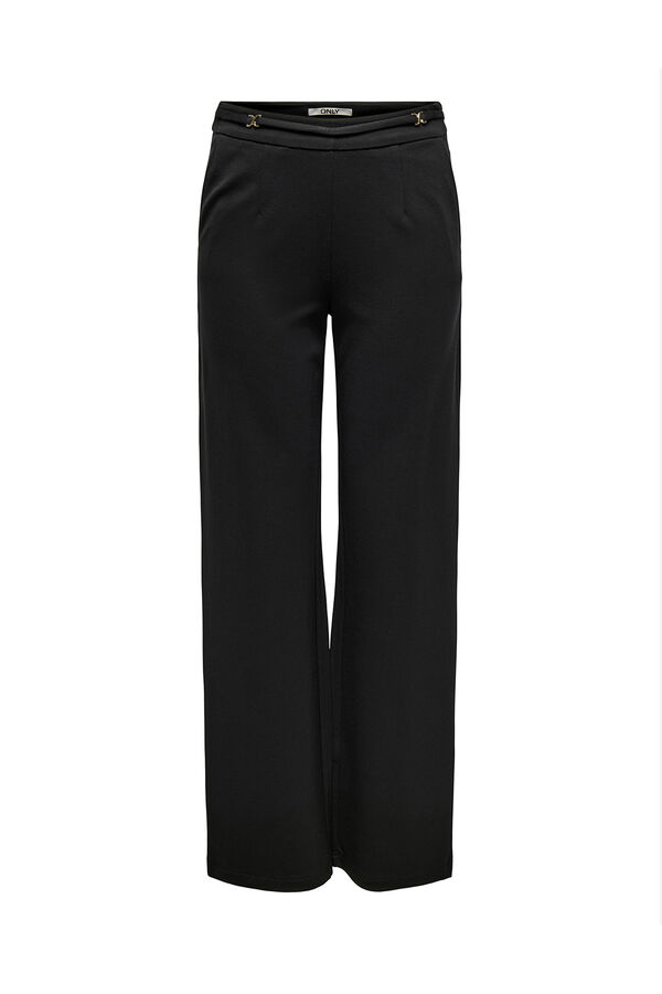 Only Pantal&oacute;n Wide Leg de vestir negro