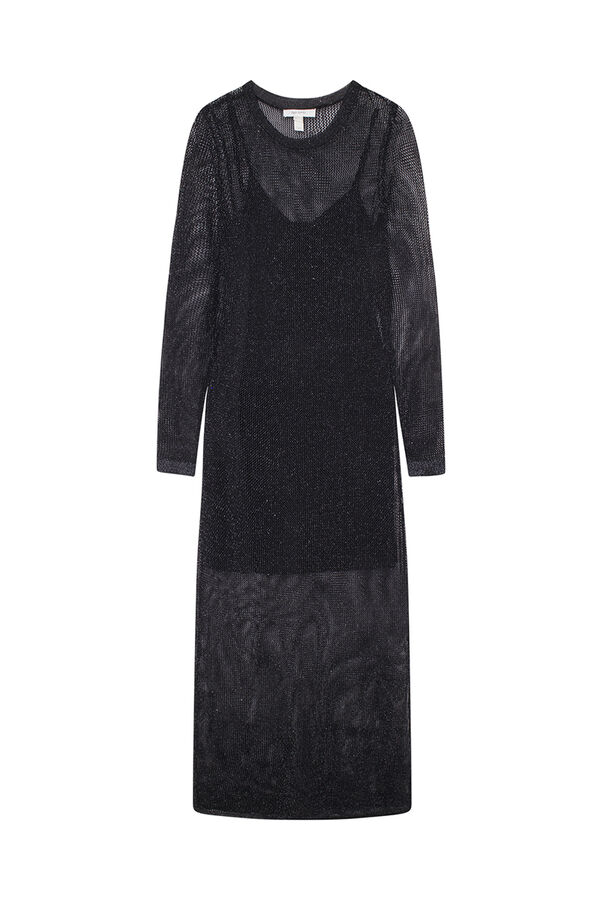 High Spirits Vestido "Crosswalk" negro