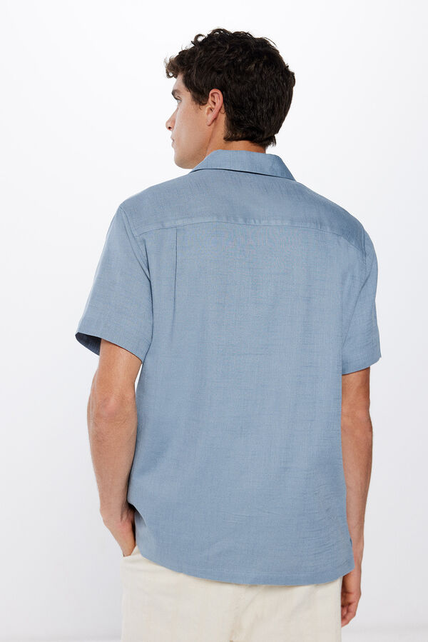 Springfield Camisa manga corta r&uacute;stica azul