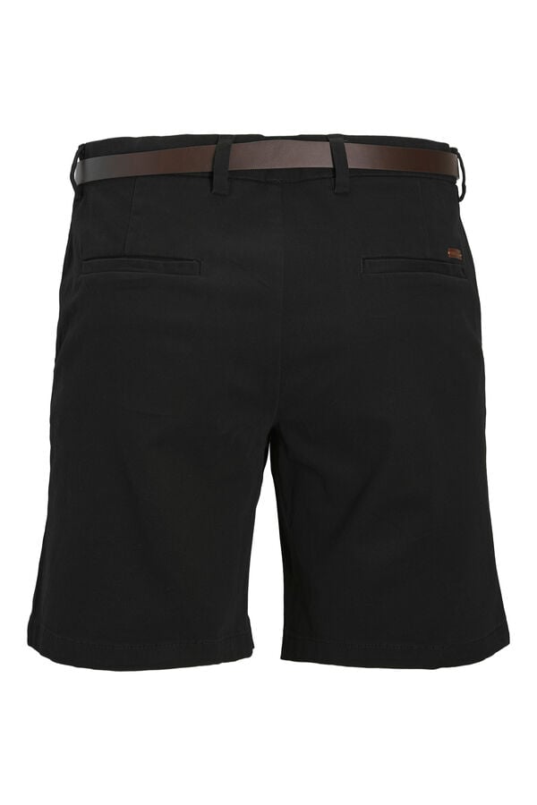Jack & Jones PLUS Bermudas chino con cintur&oacute;n negro