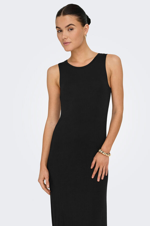 JDY Vestido largo fluido negro