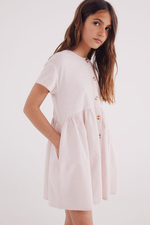 Springfield Kids Vestido manga curta menina rosa