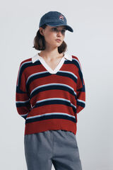 Springfield Jersey polo rayas rojo