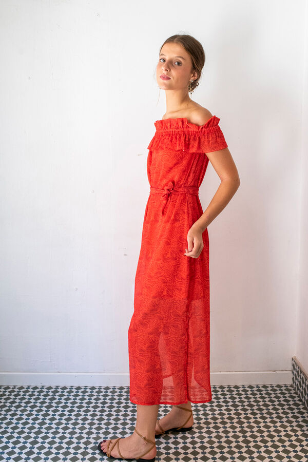Cul Sac Vestido comprido midi castanho