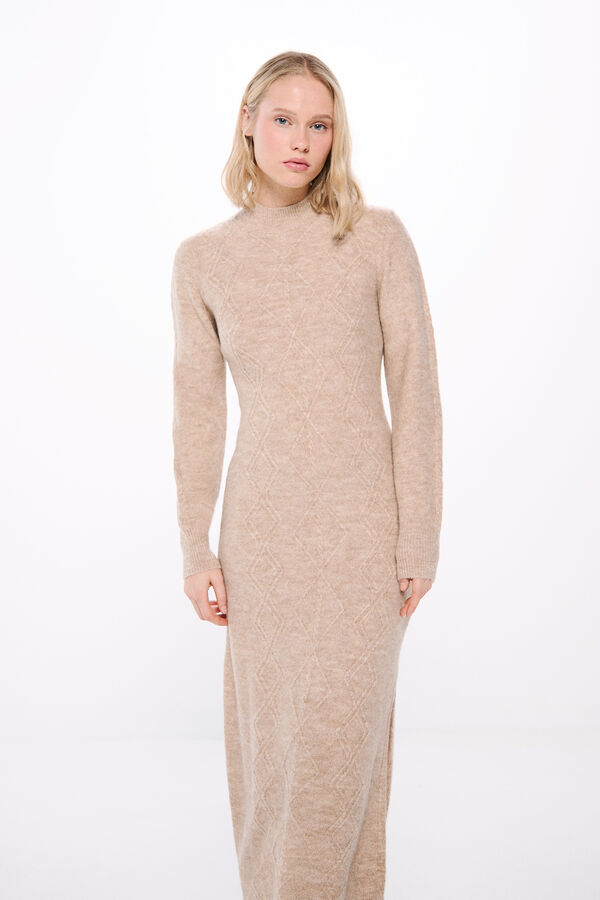 Springfield Vestido malha tricotado cru