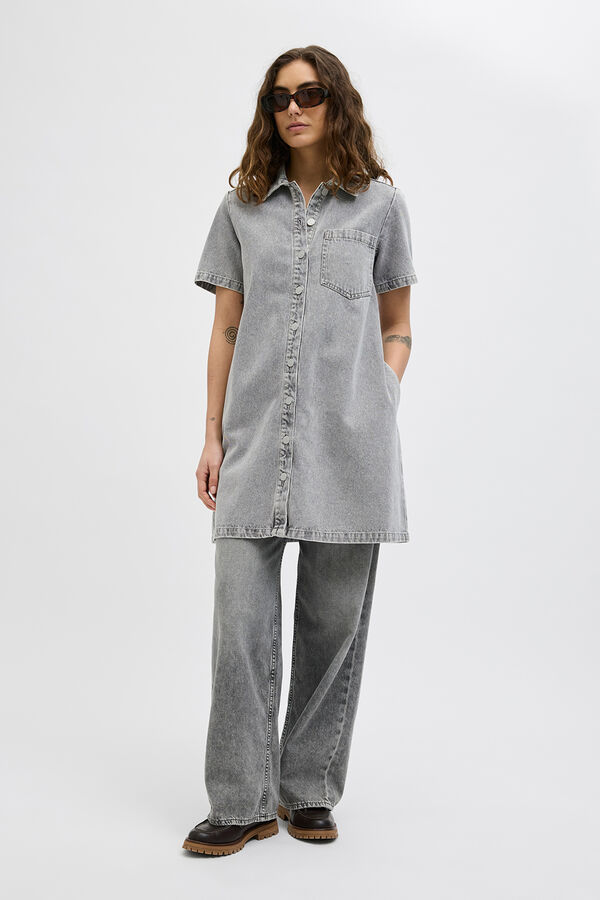 Jack & Jones Vestido curto denim cinzento