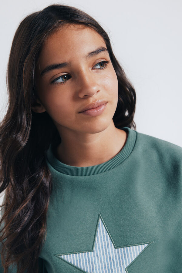 Springfield Kids Sudadera Estrella ni&ntilde;a verde