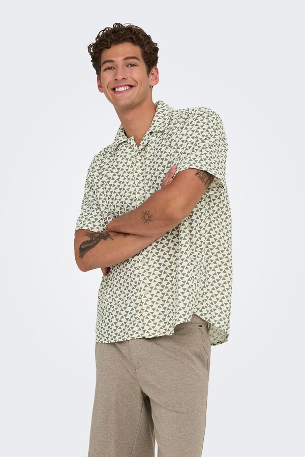 Only & Sons Camisa de manga curta relaxed fit estampado