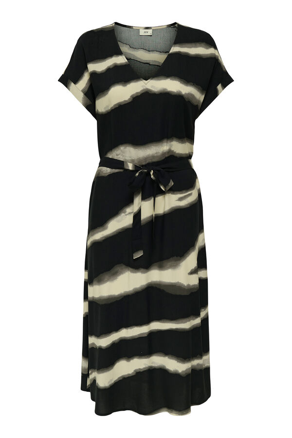 JDY Vestido midi estampado preto