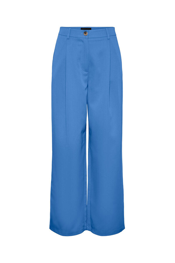 Springfield Pantalón pata ancha azul medio