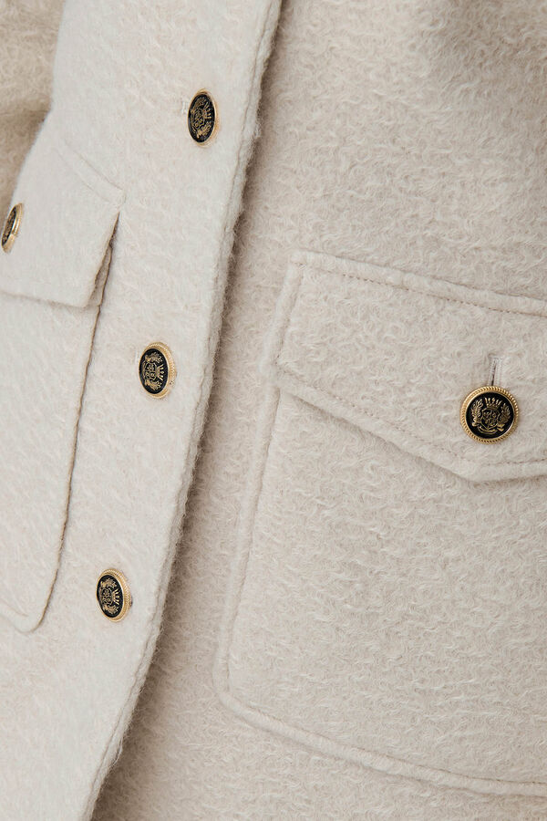 Only Abrigo con solapas gris