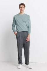 Springfield Pantal&oacute;n recto rayas relaxed fit gris
