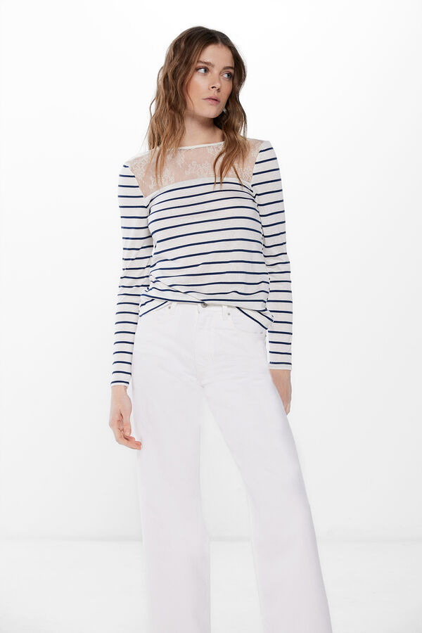 Springfield Camiseta Lace Canes&uacute; azul