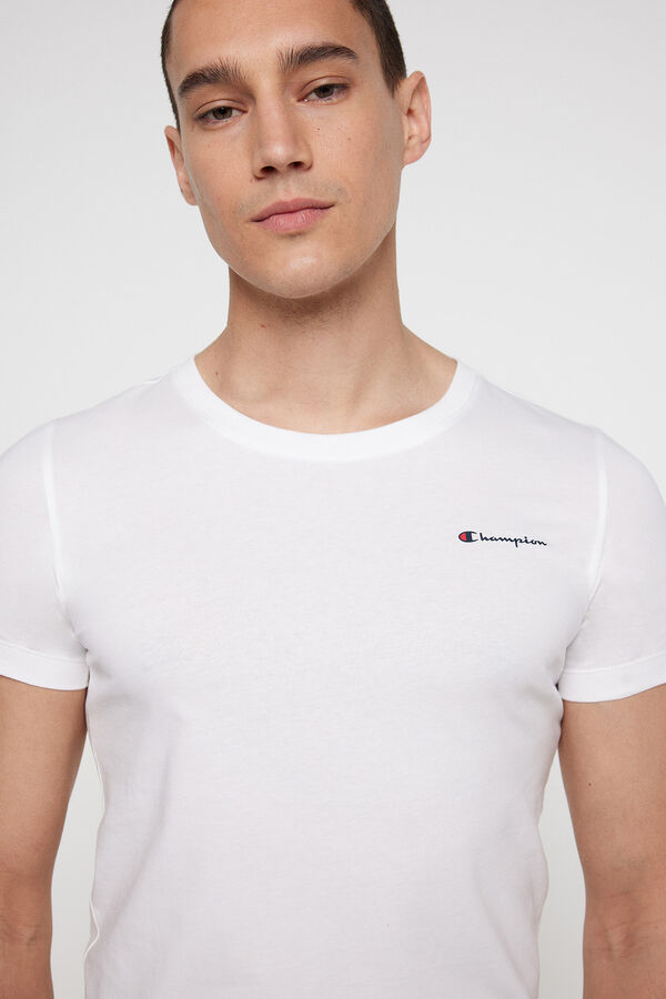 Champion T-shirt manga curta de homem branco