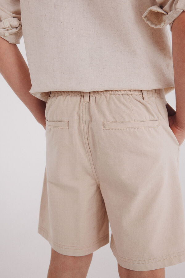 Springfield Kids Bermudas estructura cuadrille ni&ntilde;o beige