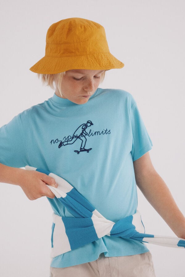 Springfield Kids Camiseta Skater ni&ntilde;o azul