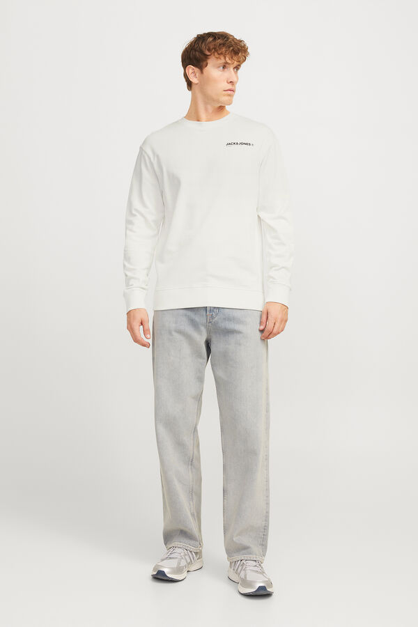 Jack & Jones Sudadera est&aacute;ndar fit blanco