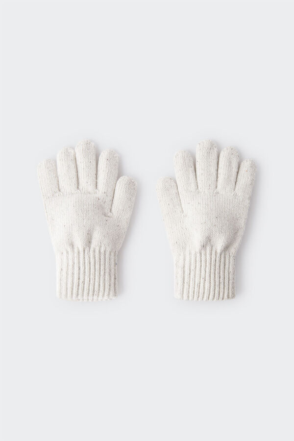 Springfield Kids Luvas malha jaspeada menina branco
