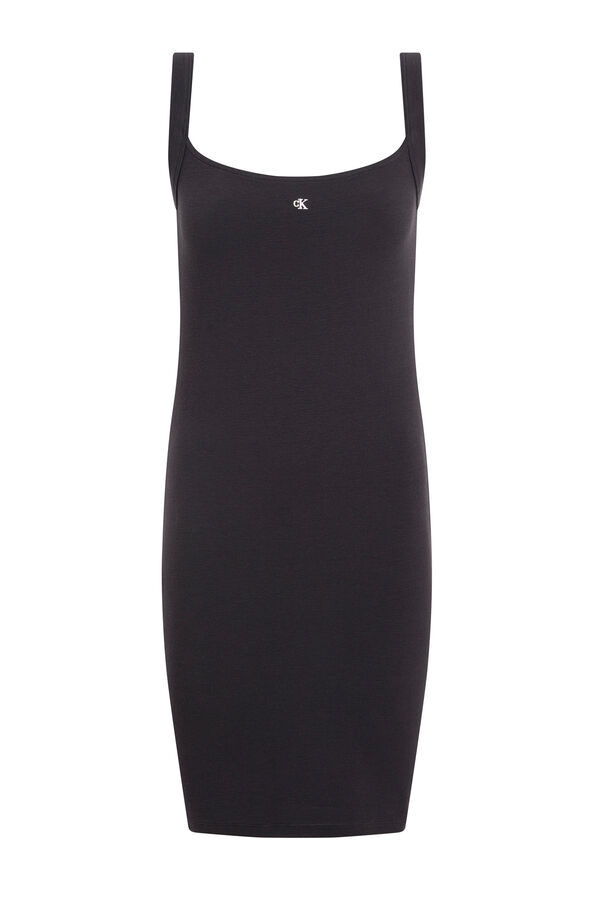 CK Jeans Vestido al&ccedil;as preto