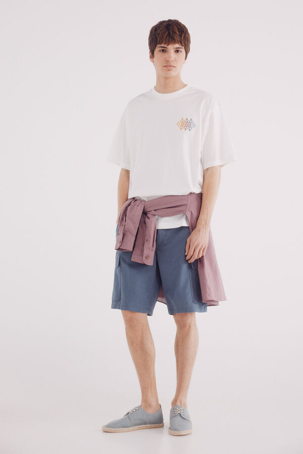 Springfield Camiseta com estampa étnica bege