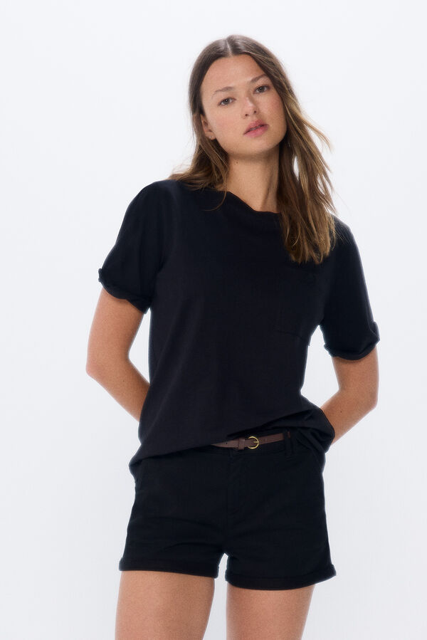 Springfield Shorts chino algodón negro