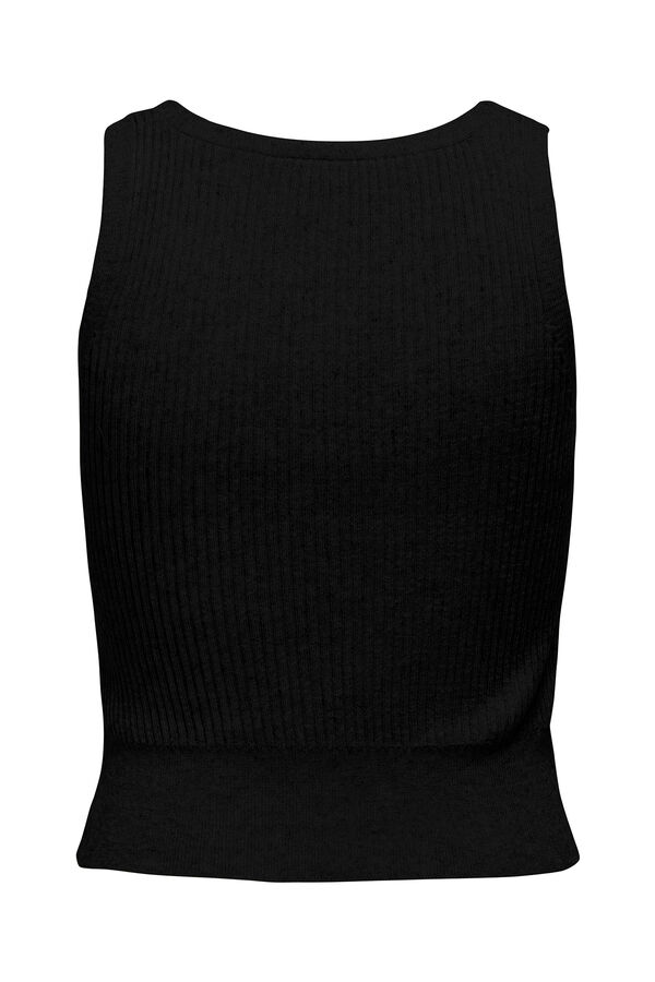 Only Camiseta tirantes de punto negro