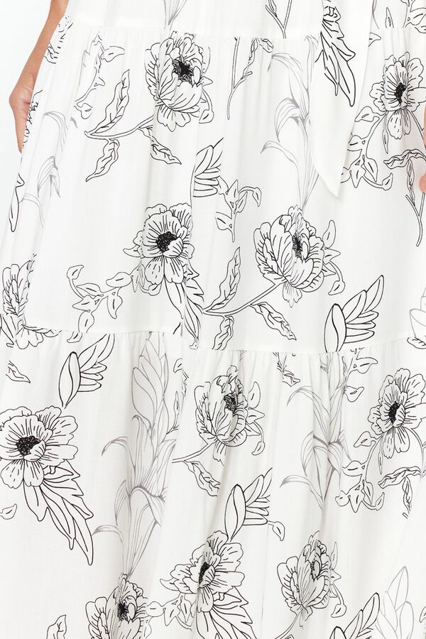 Trendyol Vestido largo con escote halter beige