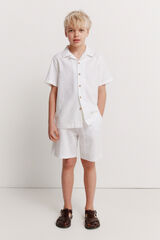 Springfield Kids Bermuda chino lino para ni&ntilde;o blanco