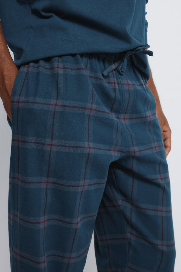 Springfield Pijama largo Pantera Rosa azul