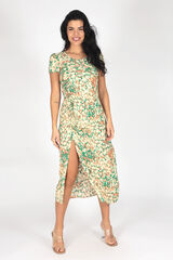 Brave Soul Vestido estampado de manga corta estampado