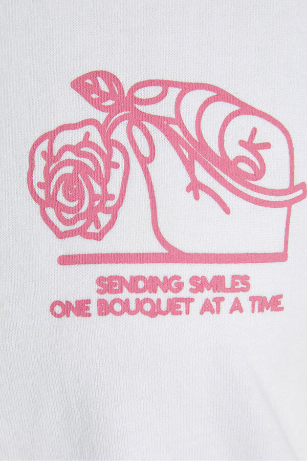 Jack & Jones Camiseta oversize con estampa blanco