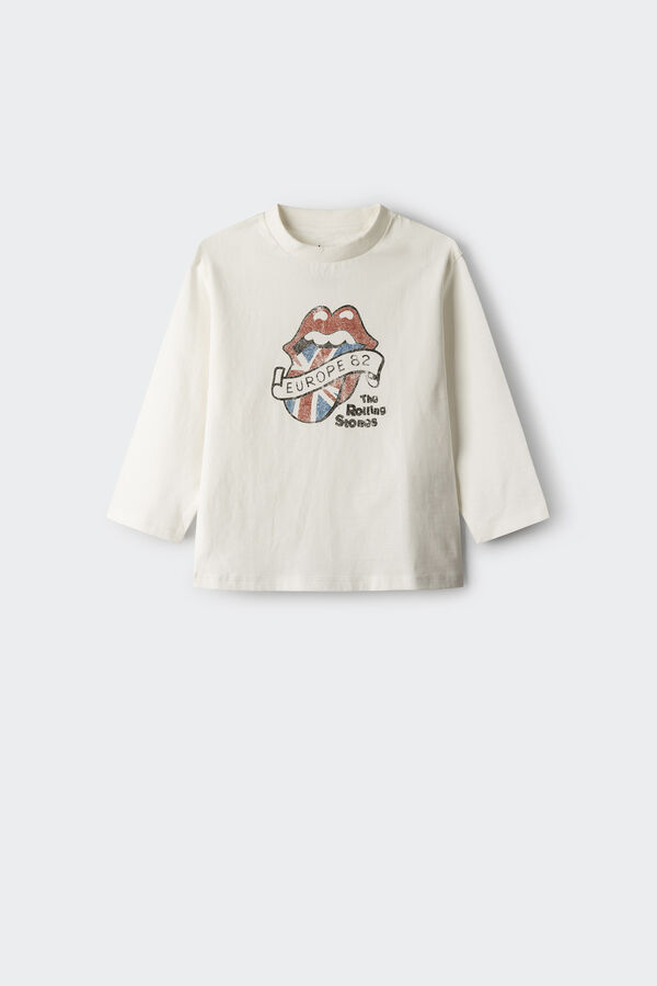 Springfield Kids Camiseta Rolling Stones marfil