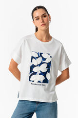 Tiffosi Camiseta Estampado con Apliques blanco