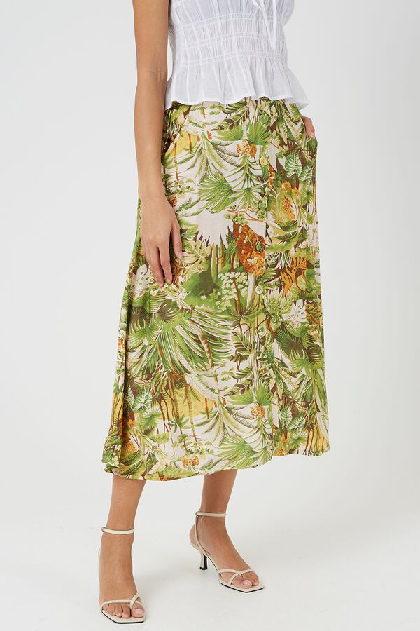 Brave Soul Falda larga estampada estampado
