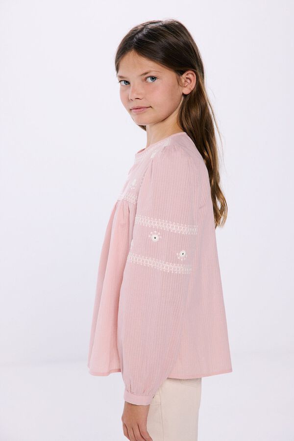 Springfield Kids Blusa bordados ni&ntilde;a rosa