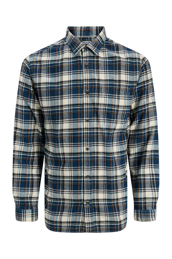 Jack & Jones PLUS Camisa b&aacute;sica cuadros azul