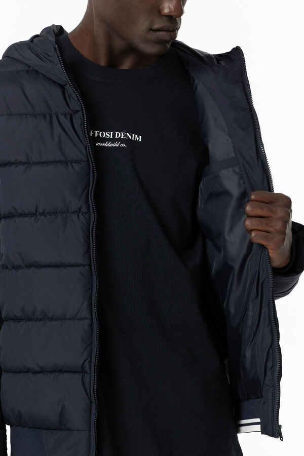 Tiffosi Chaqueta Acolchada con Capucha azul