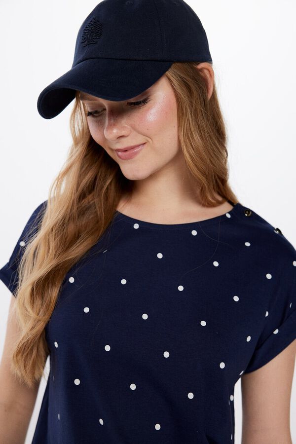 Springfield Camiseta Estampada Botones Hombro azul