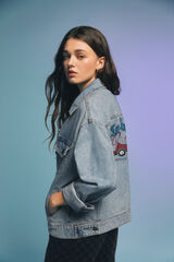 Springfield Cazadora vaquera oversized "Love rush" azul