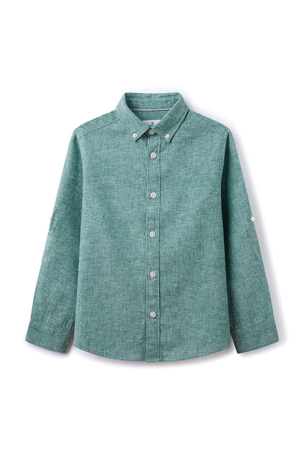 Springfield Kids Camisa lino niño verde